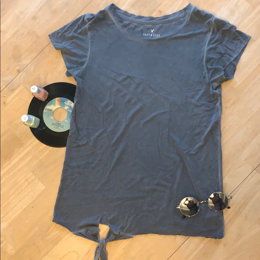 gray american eagle top